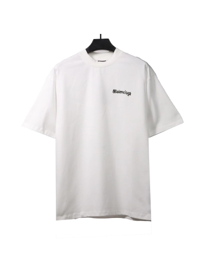Balenciaga simple graffiti small letter T-shirts white 01