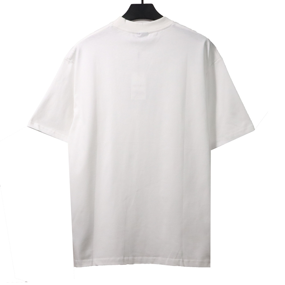  Balenciage simple graffiti small letter T-shirts white