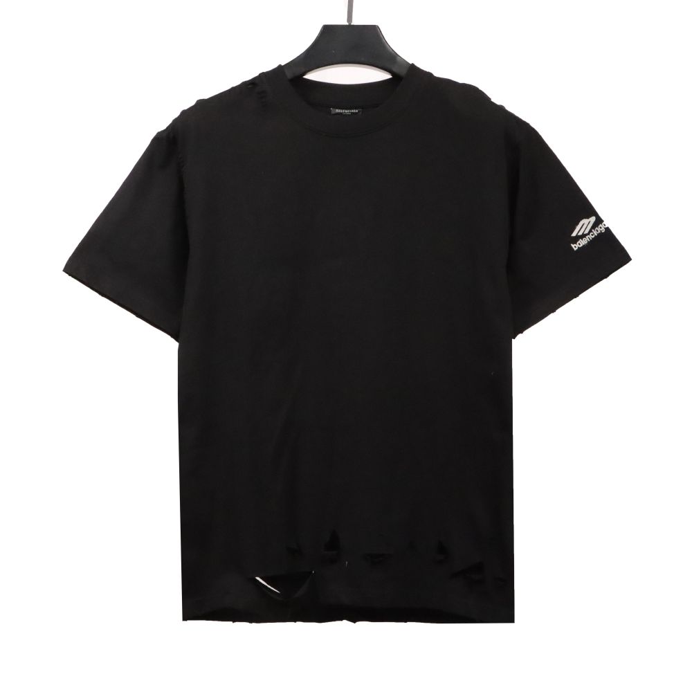 Balenciaga sleeve M logo embroidered T-Shirts 1