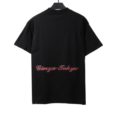 Balenciaga Tokyo Tower night view T-Shirts black 02