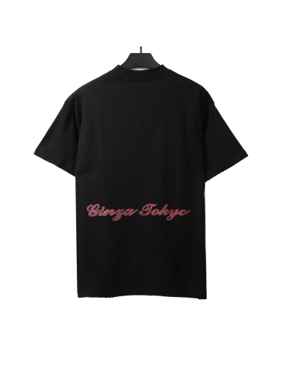 Balenciaga Tokyo Tower night view T-Shirts black 02