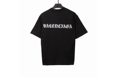 Balenciaga torn Sanskrit T-shirts black 02