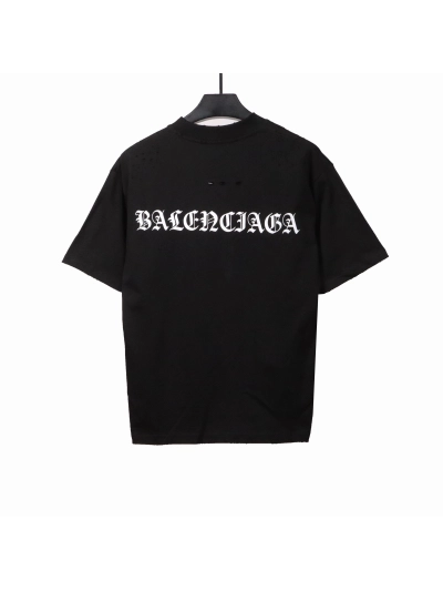 Balenciaga torn Sanskrit T-shirts black 02