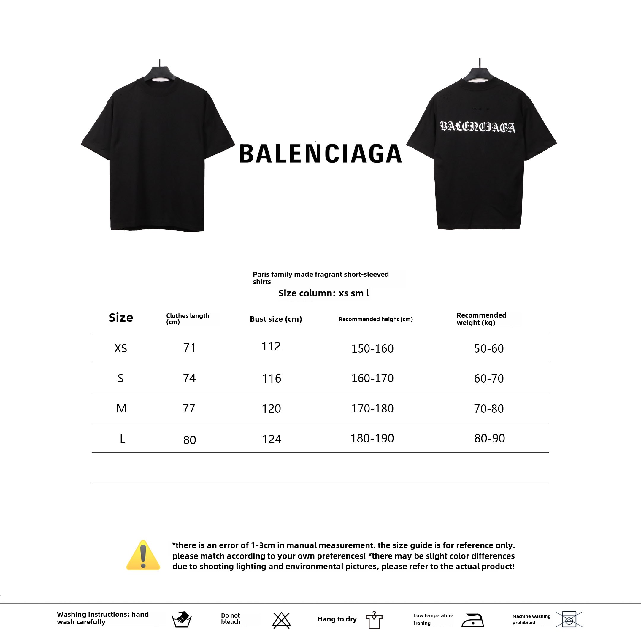 Balenciaga torn Sanskrit T-shirts black