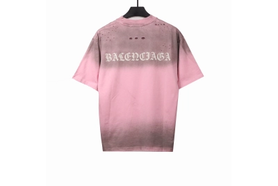 Balenciaga torn Sanskrit T-shirts pink 02