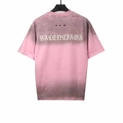 Balenciaga torn Sanskrit T-shirts pink 02