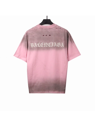 Balenciaga torn Sanskrit T-shirts pink 02