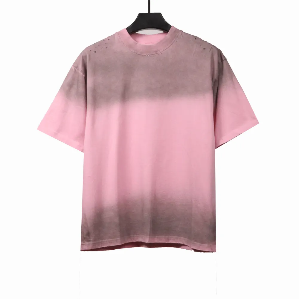  Balenciage torn Sanskrit T-shirts pink