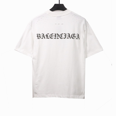  Balenciage torn Sanskrit T-shirts white 02