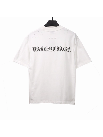 Balenciaga torn Sanskrit T-shirts white 02