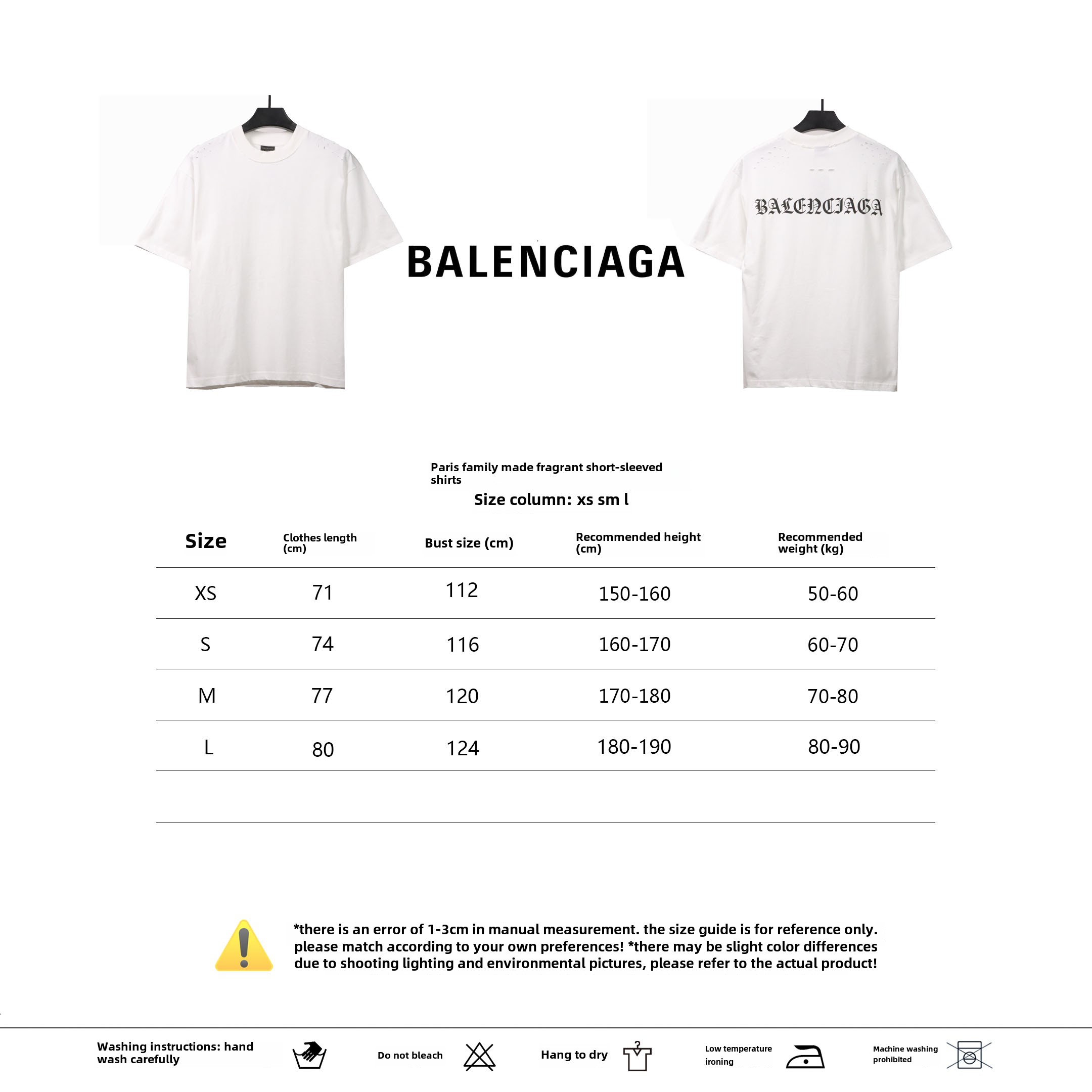 Balenciaga torn Sanskrit T-shirts white