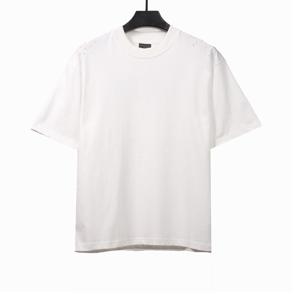  Balenciage torn Sanskrit T-shirts white