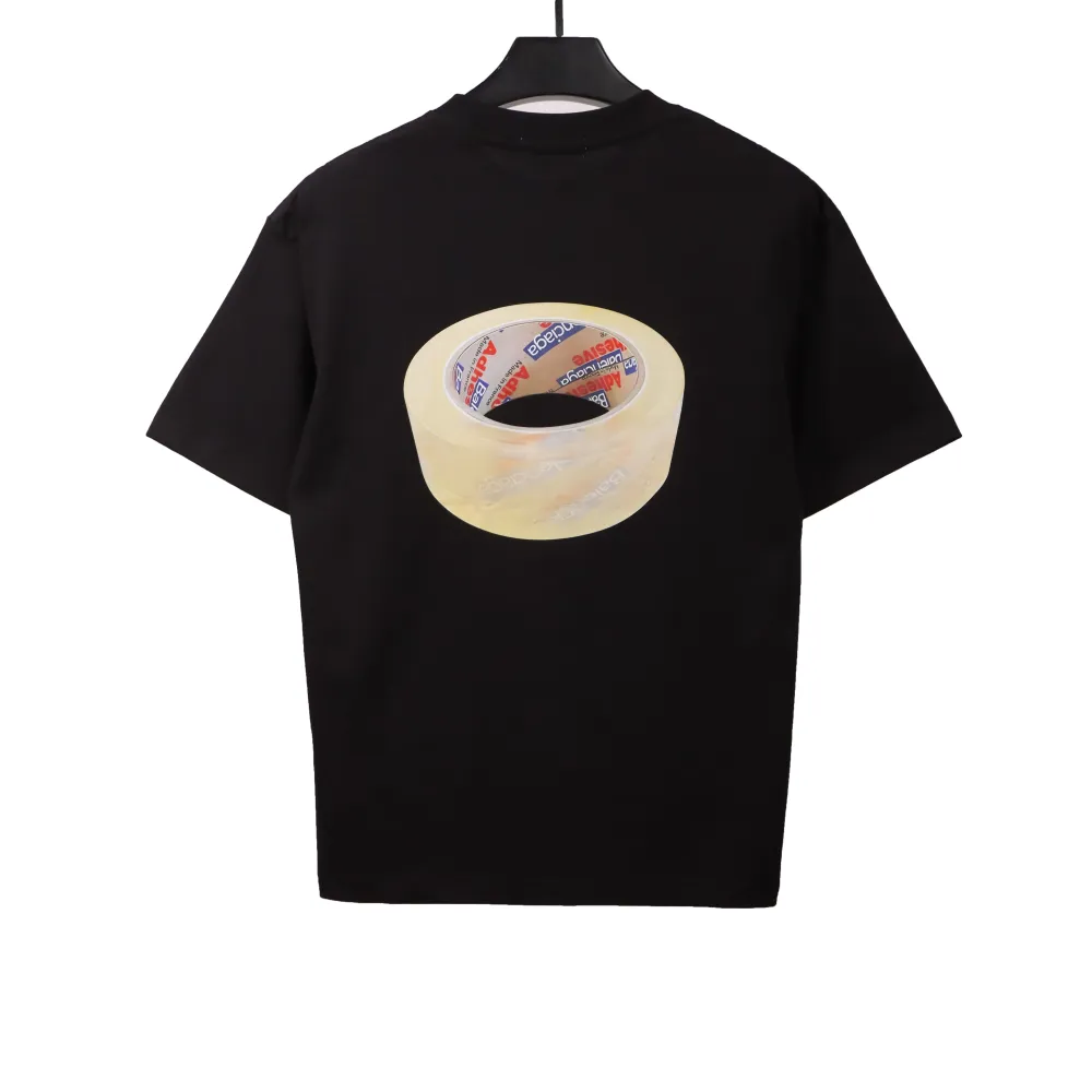  Balenciage transparent tape T-Shirts black