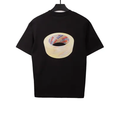  Balenciage transparent tape T-Shirts black 02