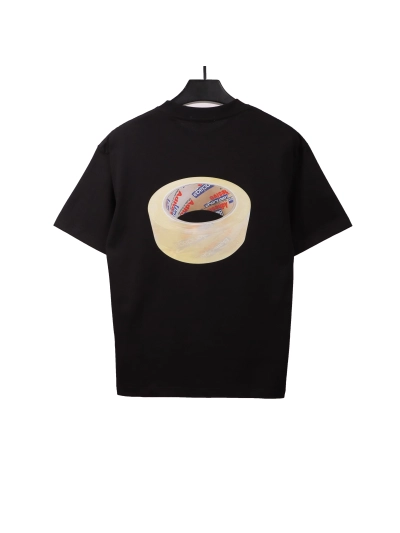 Balenciaga transparent tape T-Shirts black 02