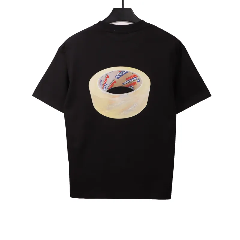  Balenciage transparent tape T-Shirts black