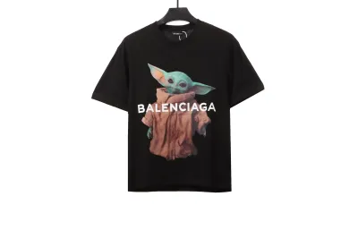 Balenciaga Yoda baby print T-Shirts black 01