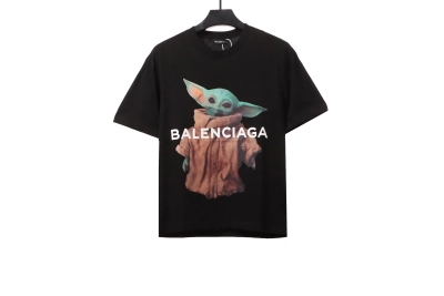 Balenciaga Yoda baby print T-Shirts black 01