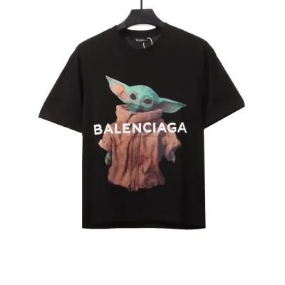 Balenciage Yoda baby print T-Shirts black 01