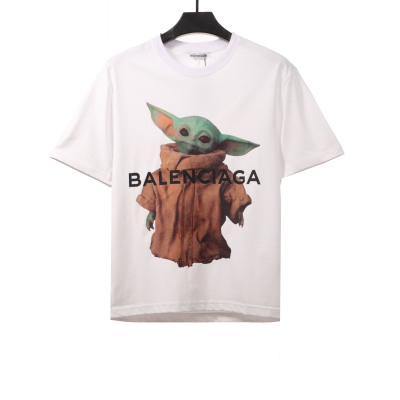 Balenciaga Yoda baby print T-Shirts white 01