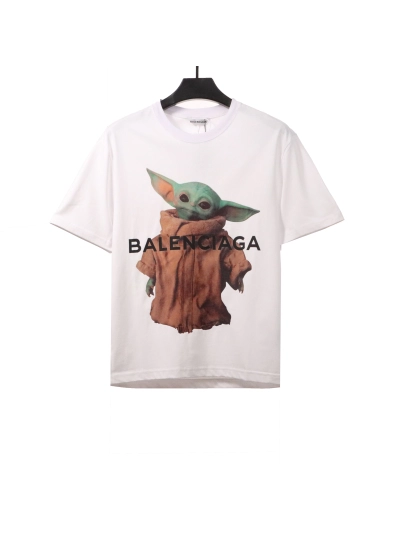 Balenciaga Yoda baby print T-Shirts white 01