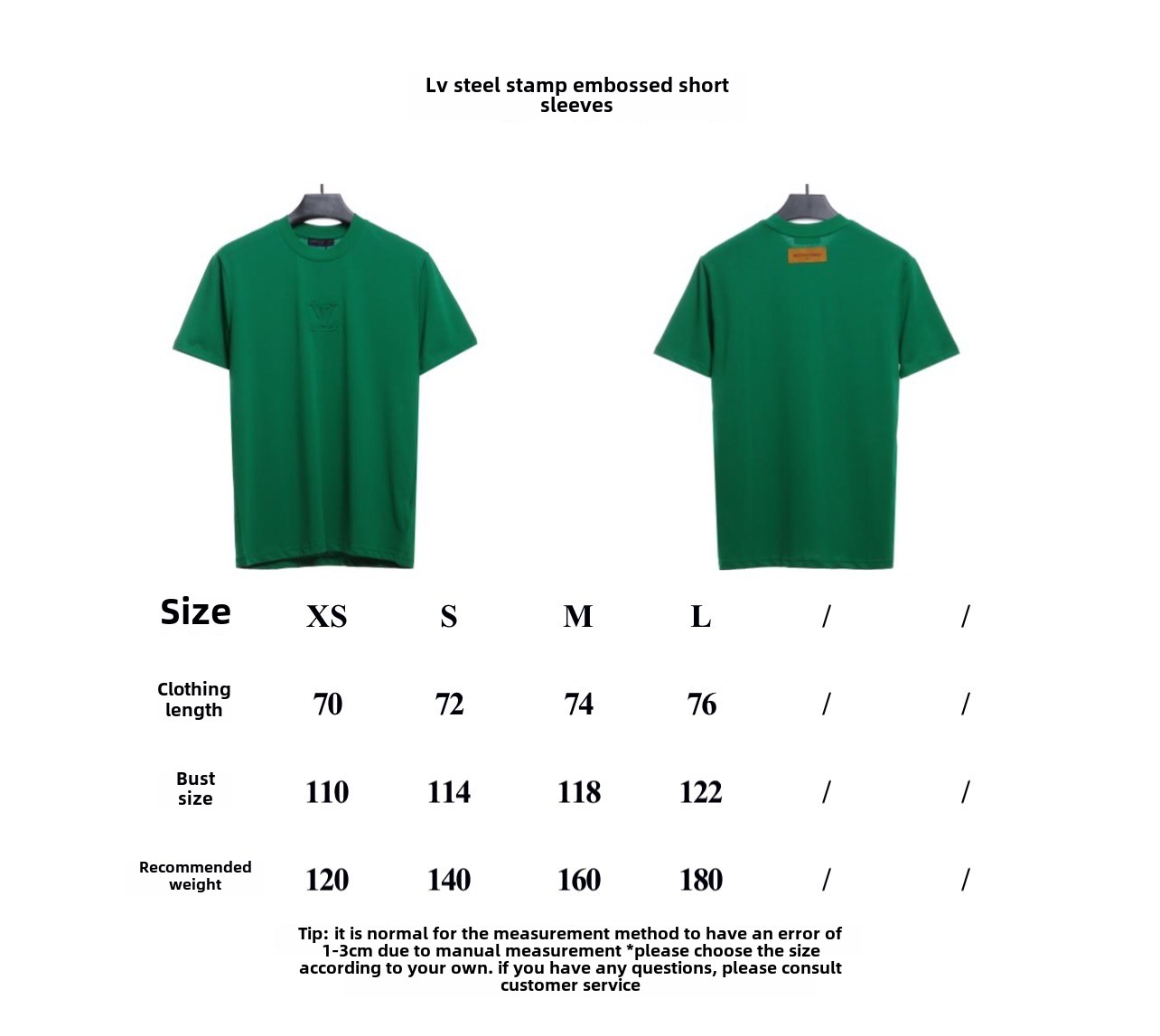  Louis Vuitton Steel stamped embossed T-shirts 1