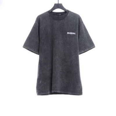  Balenciaga reverse letter embroidered T-Shirts 01