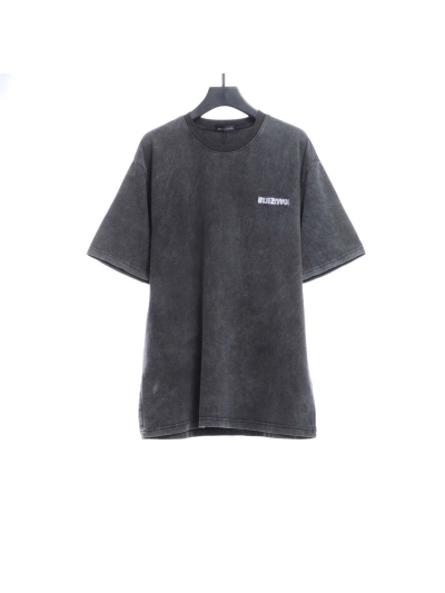  Balenciaga reverse letter embroidered T-Shirts 01