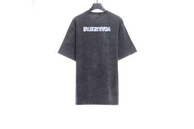  Balenciaga reverse letter embroidered T-Shirts 02