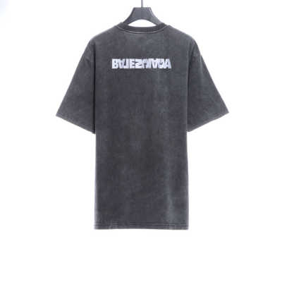  Balenciaga reverse letter embroidered T-Shirts 02