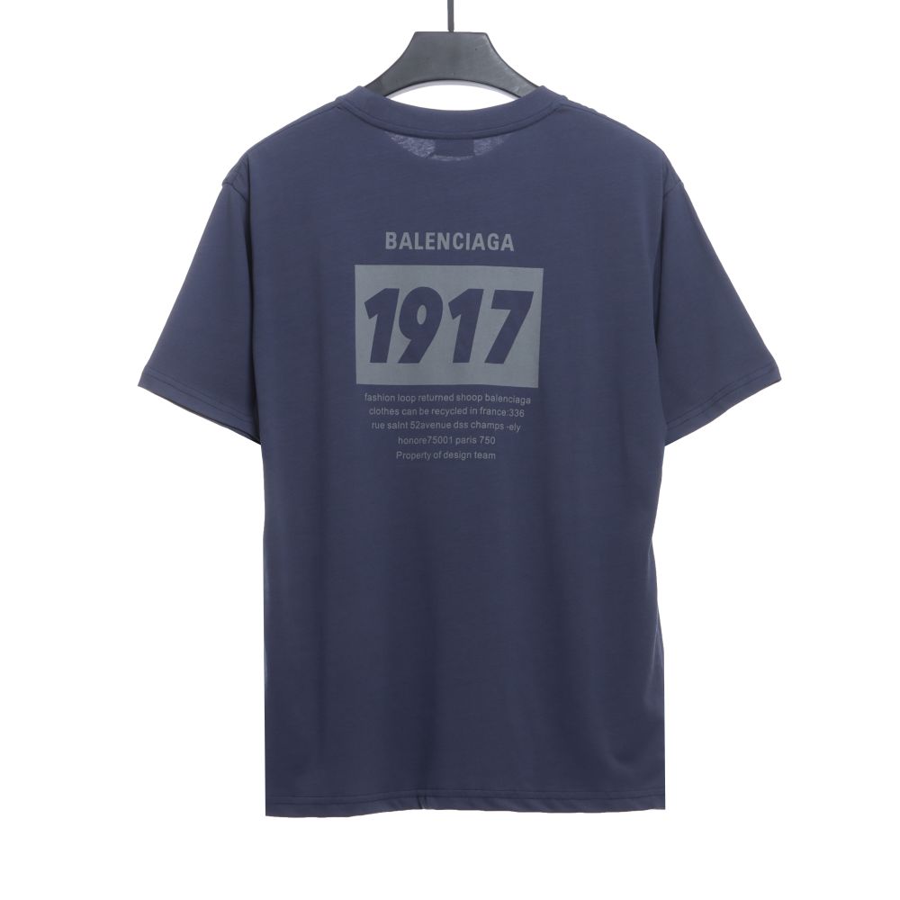 Balenciage1917 logo print T-Shirts
