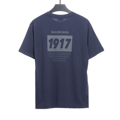  Balenciage1917 logo print T-Shirts 02
