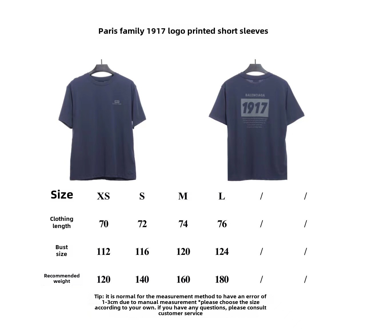 Balenciaga1917 logo print T-Shirts