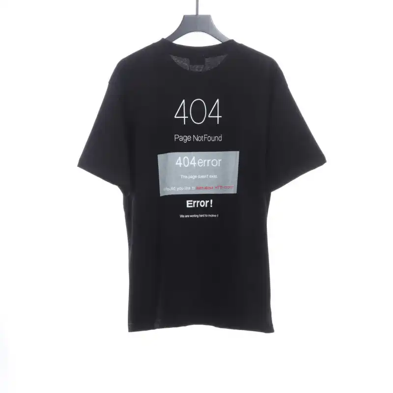  Balenciage404 slogan print T-Shirts 2