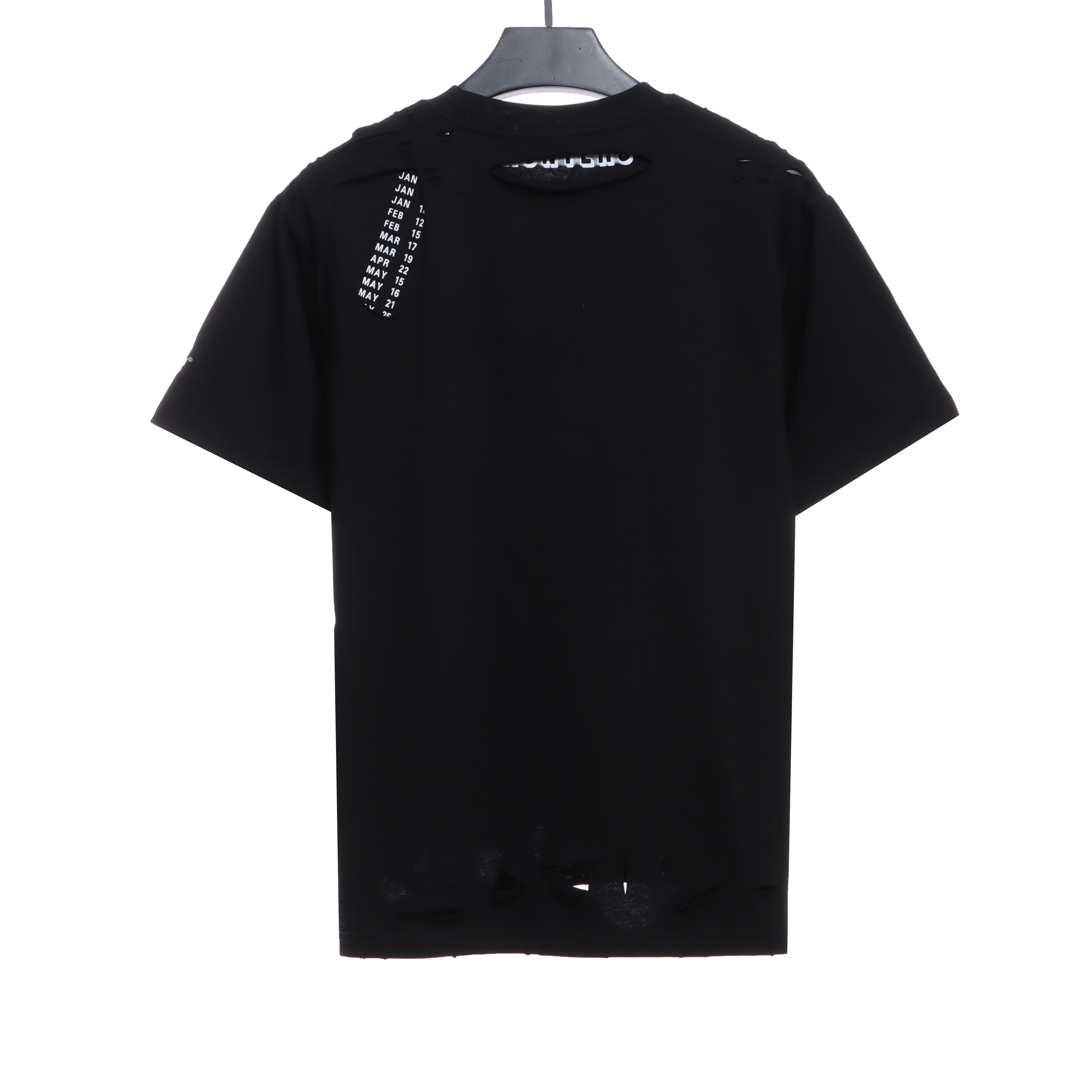 Balenciaga BB badge destroyed embroidered T-Shirts