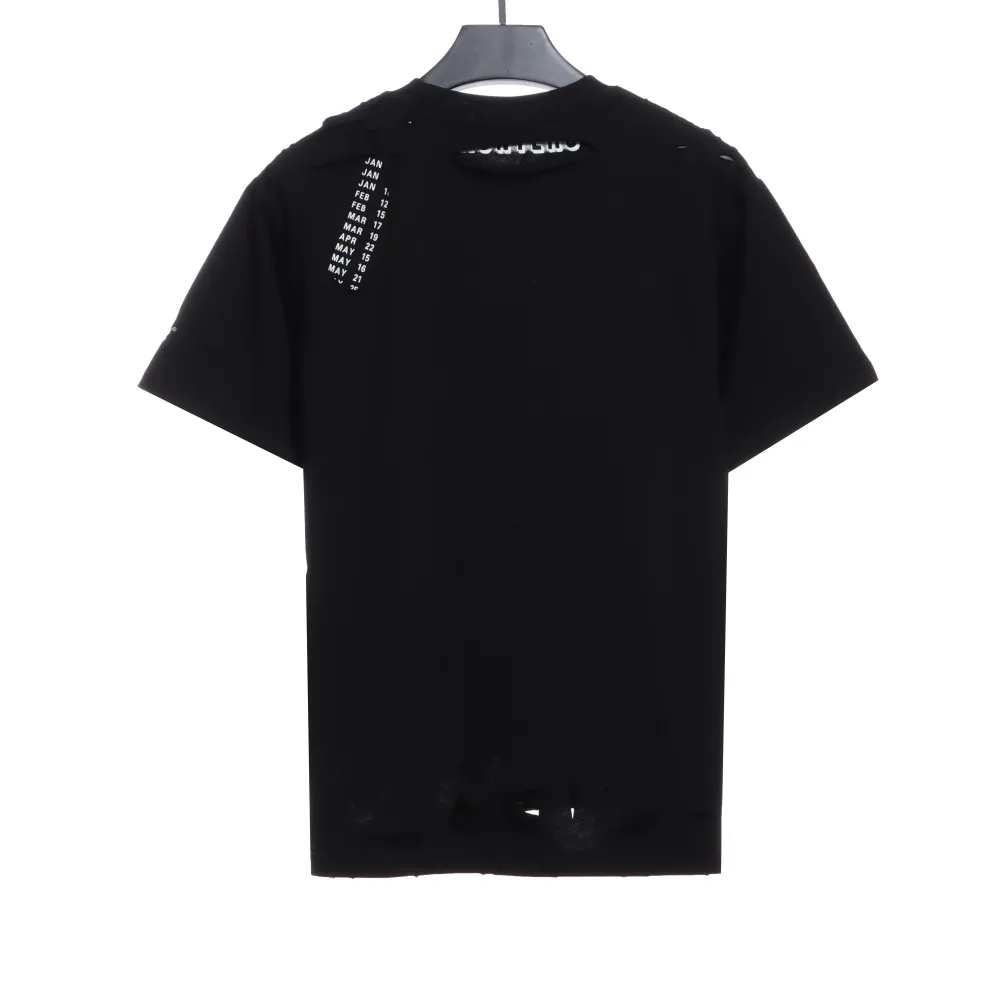  Balenciage BB badge destroyed embroidered T-Shirts