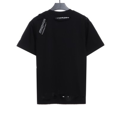  Balenciage BB badge destroyed embroidered T-Shirts 02