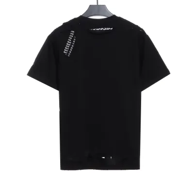 Balenciaga BB badge destroyed embroidered T-Shirts 02