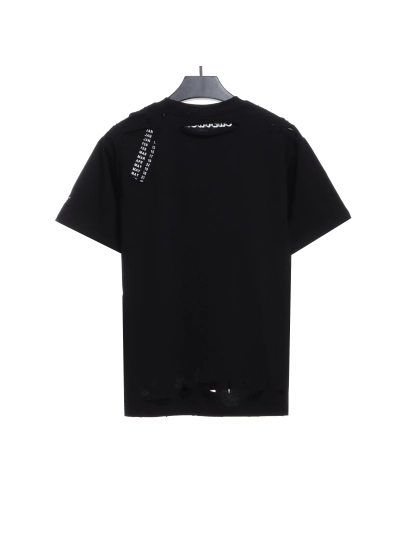 Balenciaga BB badge destroyed embroidered T-Shirts 02