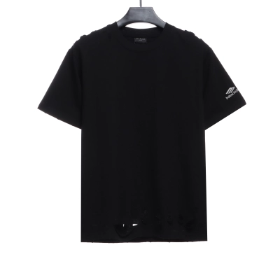 balenciaga BB badge destroyed embroidered T-Shirts 01