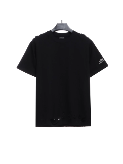 Balenciaga BB badge destroyed embroidered T-Shirts 01