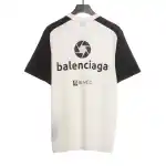  Balenciage Black and White Splicing LOGO T-Shirts