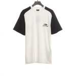  Balenciage Black and White Splicing LOGO T-Shirts