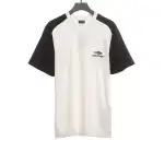  Balenciage Black and White Splicing LOGO T-Shirts