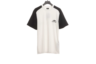 Balenciaga Black and White Splicing LOGO T-Shirts 01
