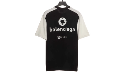 Balenciaga Black and White Splicing LOGO T-Shirts 2 02