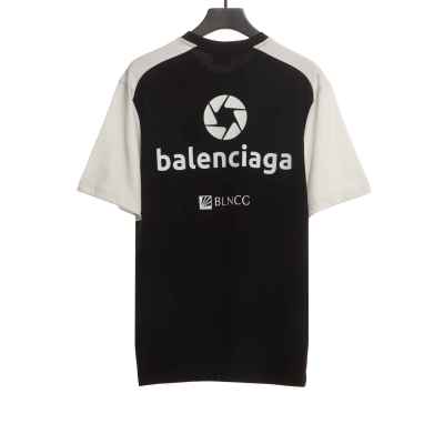  Balenciage Black and White Splicing LOGO T-Shirts 2 02