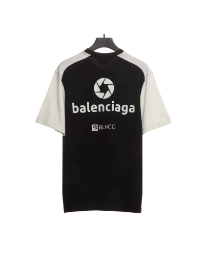 Balenciaga Black and White Splicing LOGO T-Shirts 2 02