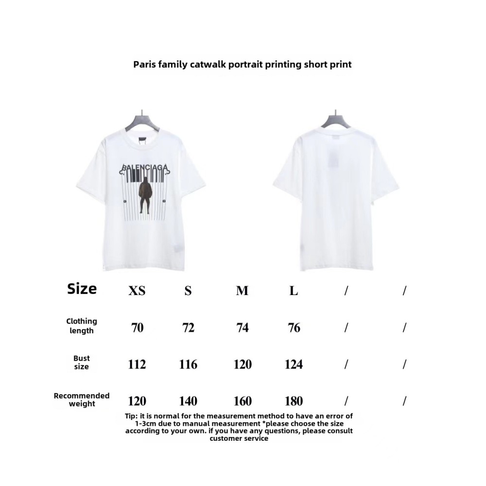  Balenciage catwalk portrait print T-Shirts 1