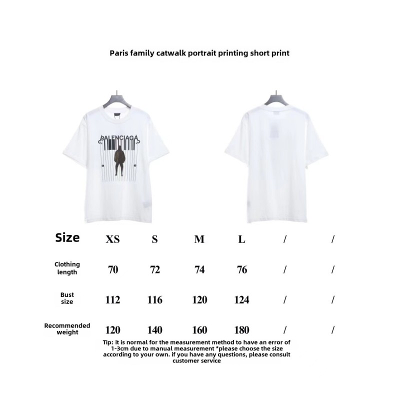  Balenciage catwalk portrait print T-Shirts 1